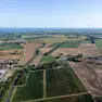 Una veduta aerea di campi a Ronchi (foto Katia Bonaventura)