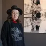 Annibel Cunoldi Attems nello spazio Crew dov'è in corso la mostra “Attraversamenti”. Foto Tibaldi