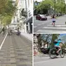 A sinistra il rendering di come sarà corso Italia, a destra lo stato attuale della strada. Foto Cain
