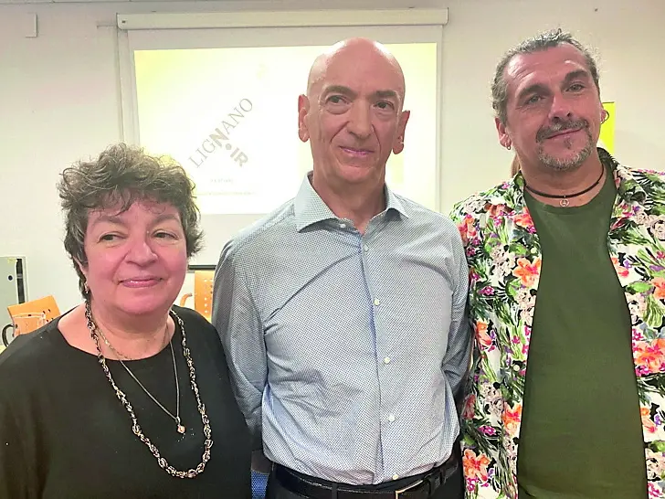 I primi tre classificati al Premio Scerbanenco: Elena Vesnaver, Paolo Botti (primo premio) e Raffaele Serafini