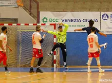 Il portiere Thomas Postogna è uno dei veterani della formazione biancorossa (foto Raseni)