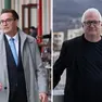 L’attuale sindaco Samo Turel e, sulla destra, lo sfidante Marko Rusjan