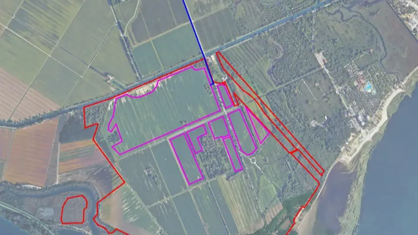 L'area interessata dal progetto a Staranzano