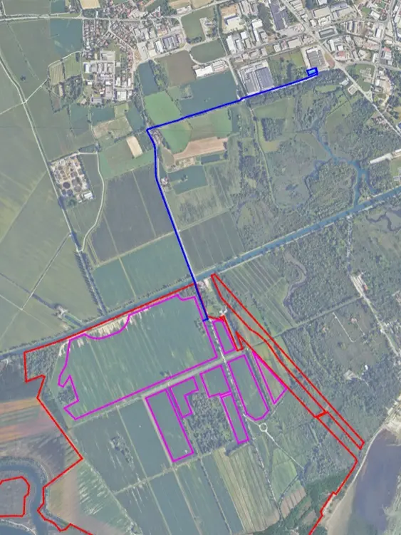 L'area interessata dal progetto a Staranzano