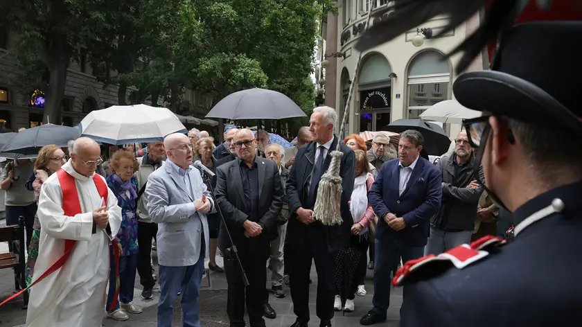 La commemorazione di don Bonifacio in largo Bonifacio. Foto di Andrea Lasorte