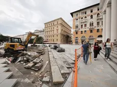 Il tratto mancante al cantiere della piazza sant'Antonio Foto Andrea Lasorte