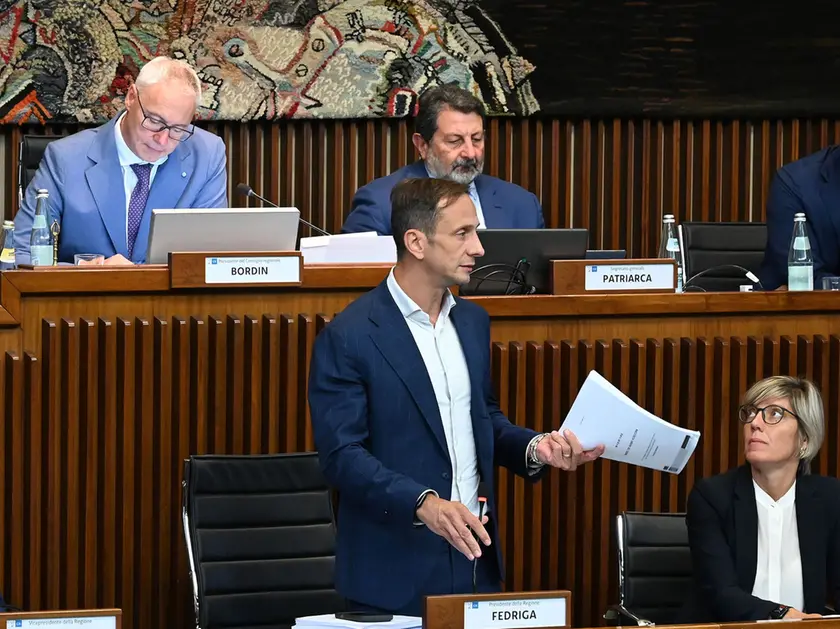 Il presidente Fedriga in Aula