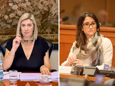 A sinistra Cristina Amirante per il centrodestra, a destra Giulia Roldo per il centrosinistra