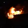 Le fiamme avvolgono l’edificio nello scatto di Gianni Grusovin