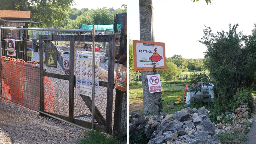 L’ingresso dell’attività “Beatrice, la gallina felice” di Sales (foto Andrea Lasorte)