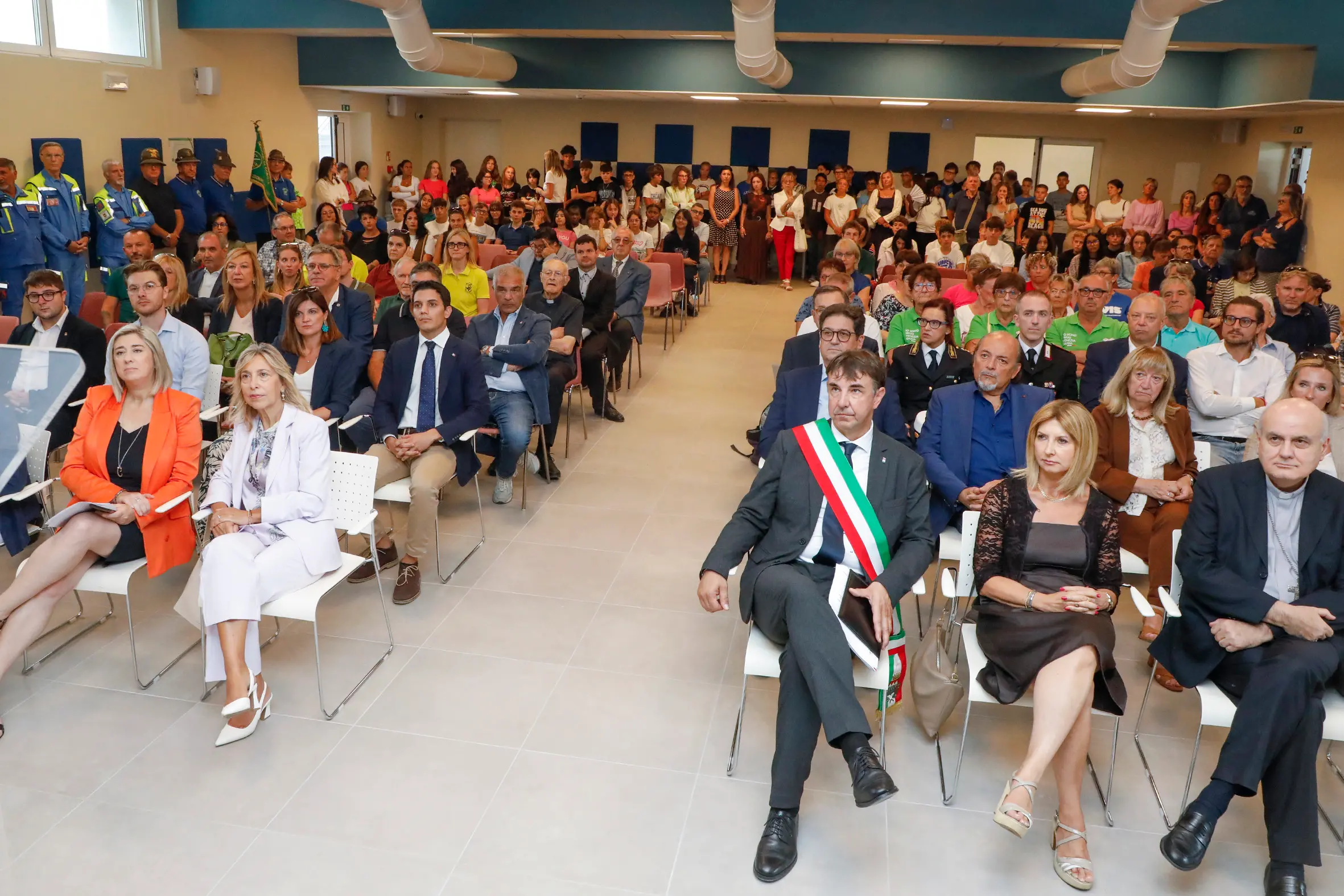 L'inaugurazione della scuola media "Leonardo Da Vinci" a Ronchi dei Legionari. Foto Katia Bonaventura