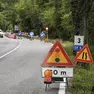 Opicina-Monrupino, la strada attende un intervento dopo il cedimento Foto Lasorte