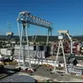 La gru dopo lo sbarco (Foto Fincantieri)