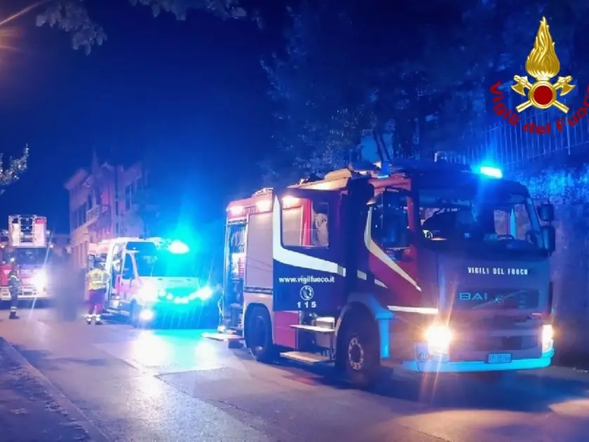 L'intervento dei vigili del fuoco a Gorizia