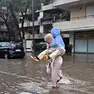 La pioggia a Grado Pineta