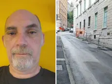 A sinistra Andrea Minca, vittima dell'aggressione; a destra via Tigor