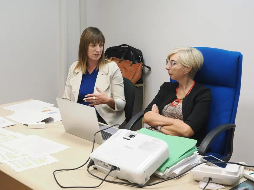 La conferenza stampa in cui sono stati svelati i dati del Punto d'ascolto anti mobbing. Foto Simcic/Tibaldi