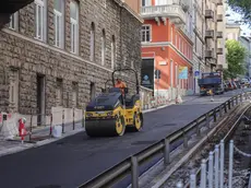 I lavori in via Commerciale (Lasorte)