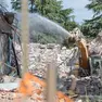 La demolizione dell'ex ospedale Civile di Gorizia. Foto Tibaldi