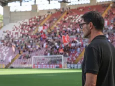 Mister Fontana durante il match Triestina-Bassano conclusosi in pareggio