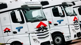 Alcune motrici per camioni di Auta Marocchi, azienda leader italiana dell'autotrasporto leader sul mercato europeo