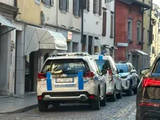 La polizia locale sul posto