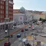 Il cantiere in corso sul doppio ponte lungo le Rive, con relative segnaletiche del traffico