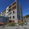 Il cantiere nel rione di Gretta dove sorgeranno i nuovi alloggi (fotoservizio Francesco Bruni)