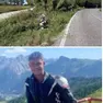 Due immagini di Riccardo Brescia, morto a 26 in moto e il luogo dell'incidente