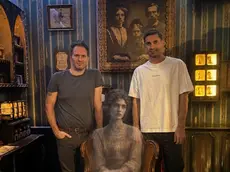 Simone Fort e Alex Meret in una delle location dell'escape room a Udine