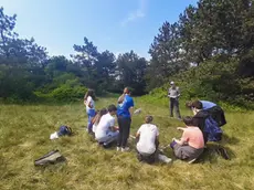 Un attività didattica delle guardie forestali con le scuole