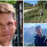 Due immagini di Riccardo Brescia, morto a 26 in moto e il luogo dell'incidente