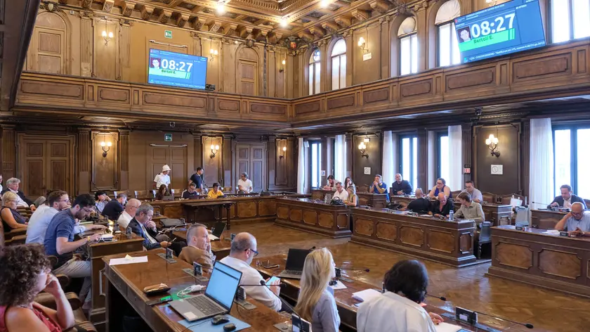 L’aula del Consiglio comunale in una precedente seduta (Silvano)