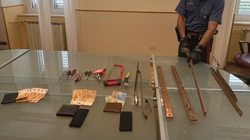 La refurtiva recuperata dai carabinieri