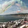 Le frecce Tricolori al Giro d'Italia a Trieste.