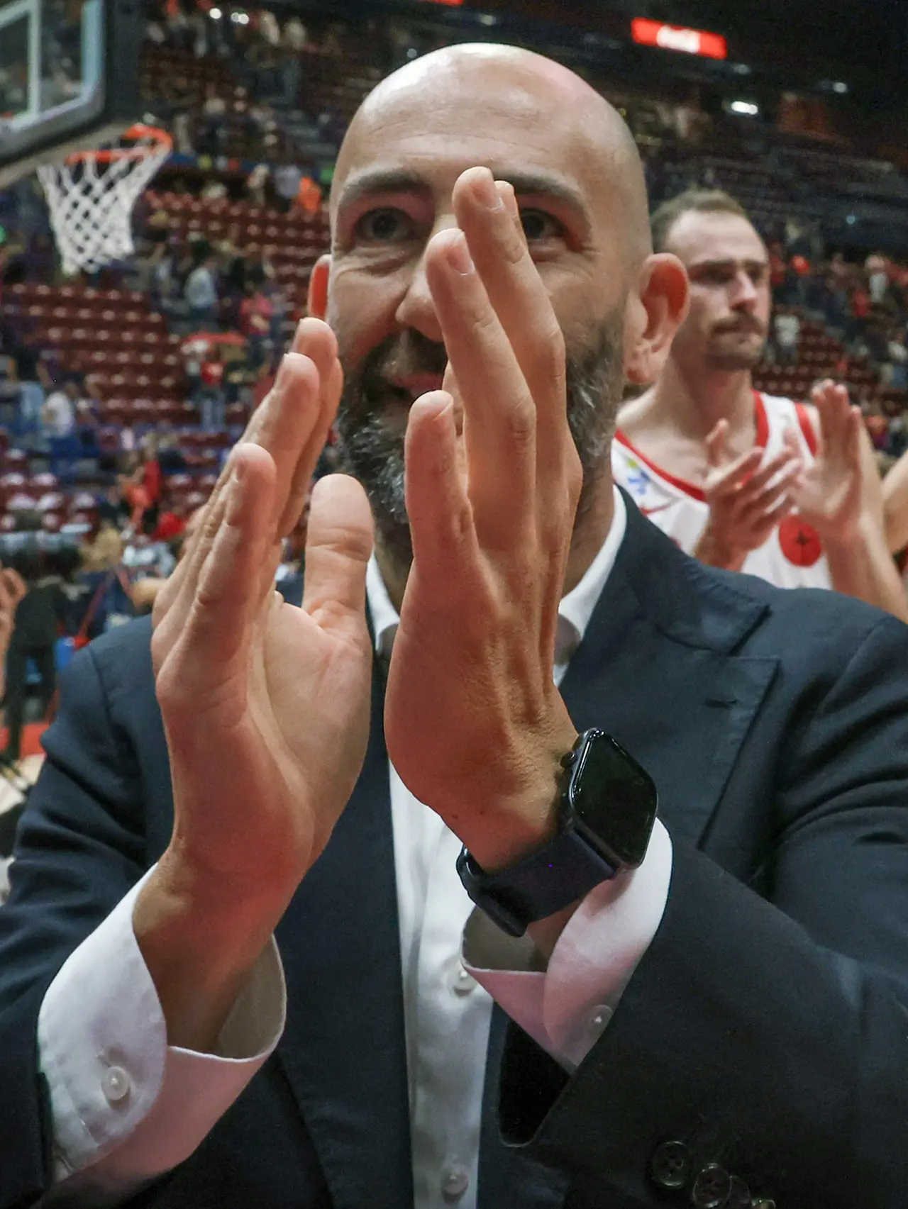 Il coach Francesco Taccetti al termine della gara di Milano (foto Ciamillo / Lasorte)