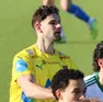 In maglia gialla il difensore Filip Stankovic