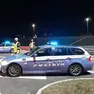 Una pattuglia della polizia stradale in autostrada