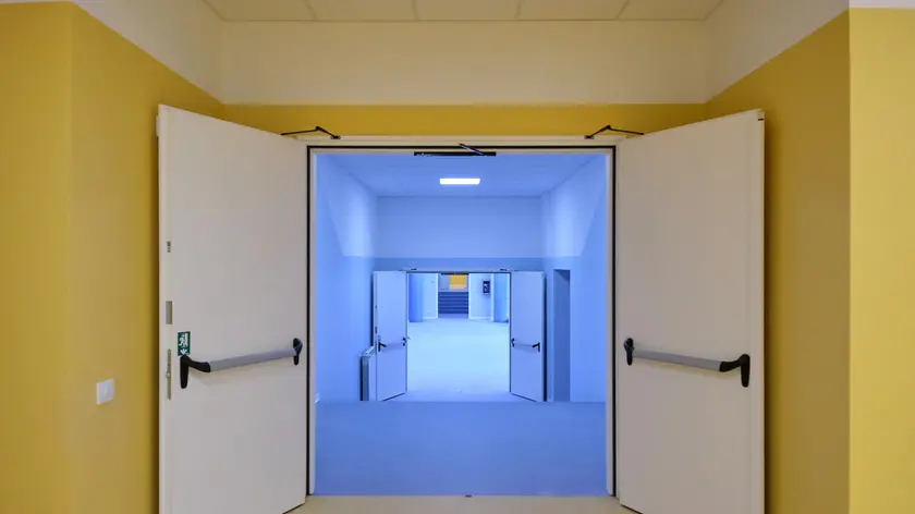 Una parte della scuola ristrutturata
