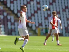 Una fase di gioco di Triestina-Obermais (foto Lasorte)