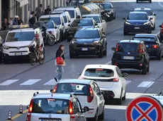 Le strisce pedonali in via Giulia (foto Andrea Lasorte)
