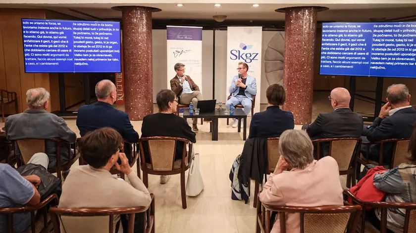 L’incontro con il sindaco di Nova Gorica (foto Daniele Tibaldi)