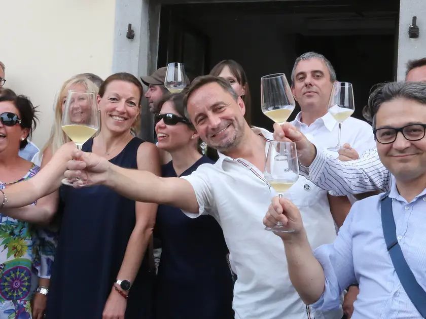 Gabrovec brinda nel 2022 dopo la vittoria Foto Lasorte