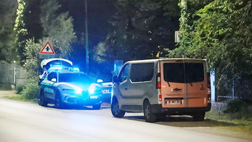 La polizia sul luogo dell'incidente. Foto Bonaventura