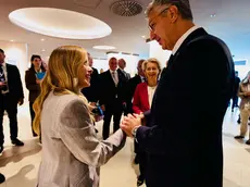 La premier Meloni con l’omologo croato Plenković, alle spalle Ursula von der Leyen