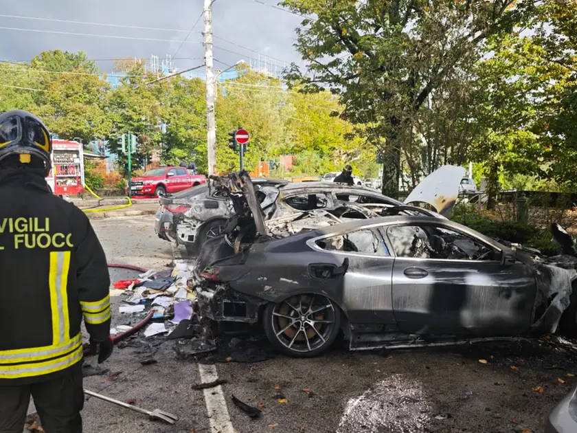 L’intervento dei Vigili del fuoco (foto Andrea Lasorte)