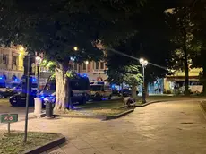 La piazza sgomberata mercoledì sera dopo i controlli