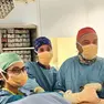 I dottori Bidinost, Basso e Stacul durante l’intervento al San Giovanni di Dio