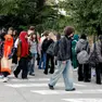 Studenti escono da scuola a Monfalcone (archivio Bonaventura)