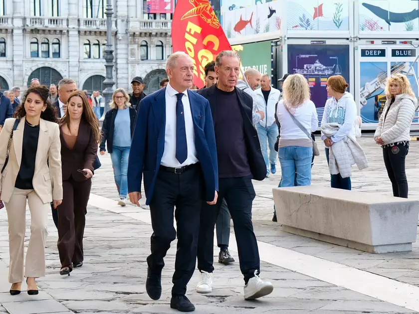 L'arrivo del ministro Urso a Trieste